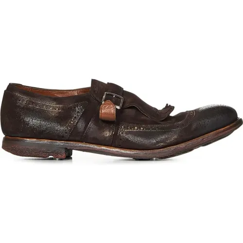 Braune Loafer Schuhe Vintage Brogue Stil - Church's - Modalova