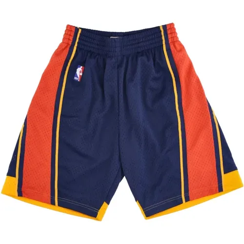 Casual Shorts, male, , Size: XL NBA Swingman Basketball Shorts Team Colors - Mitchell & Ness - Modalova