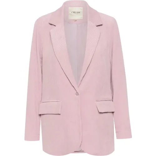 Langarm Blazer Jacke Dawn , Damen, Größe: 3XL - Cream - Modalova