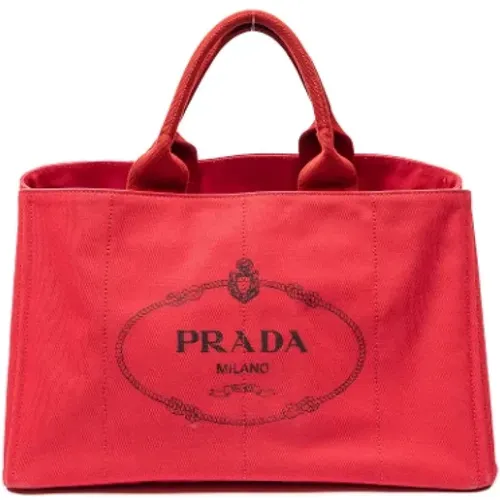 Pre-owned Tote Bags, female, , Size: ONE SIZE Pre-owned Canvas prada-bags - Prada Vintage - Modalova