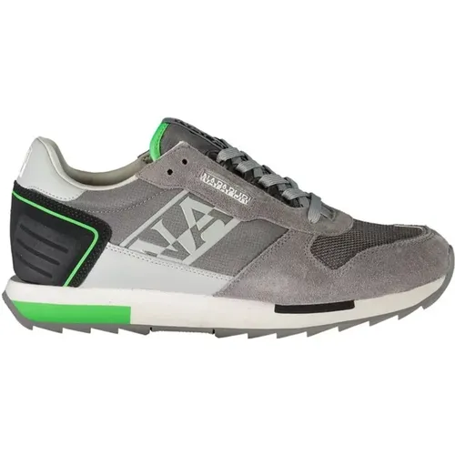 Grey Polyester Sneaker with Contrast Details , male, Sizes: 12 UK, 9 UK - Napapijri - Modalova