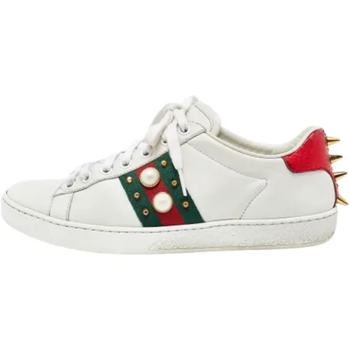 Pre-owned Sneakers, female, , Size: 6 US Pre-owned Leather sneakers - Gucci Vintage - Modalova