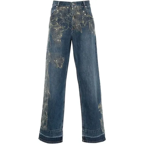 Bestickte Denim Jeans , Herren, Größe: W33 - Isabel marant - Modalova