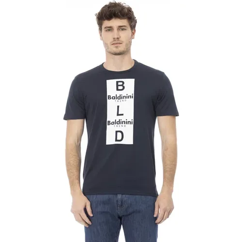 Kurzarm Rundhals T-Shirt , Herren, Größe: S - Baldinini - Modalova