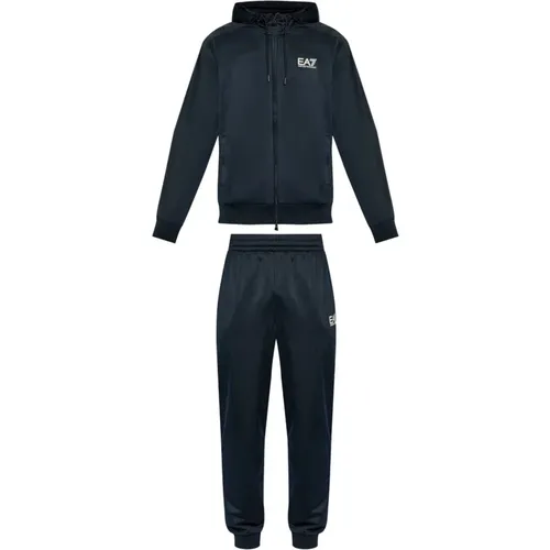 Training Sets, male, , Size: S Technical Fabric Logo Jumpsuit - Emporio Armani EA7 - Modalova