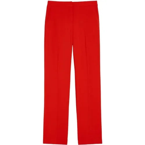 Straight Trousers, female, , Size: 3XS Elenia Flare Cotton Pants Lobster - Pennyblack - Modalova