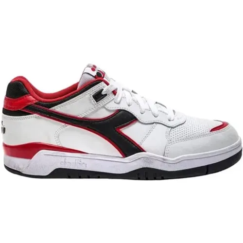 Sneakers, male, , Size: 8 US Leather Sneaker with 3.5 cm Heel - Diadora - Modalova