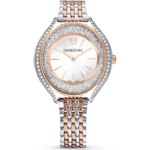 Watches, female, , Size: ONE SIZE Crystal Aura Watch - Elegant Rose Gold - Swarovski - Modalova