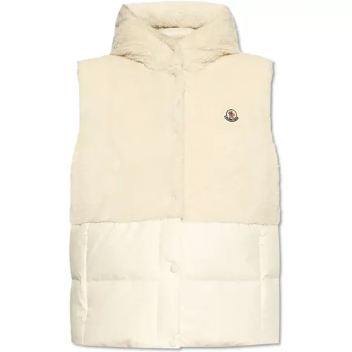Vests, female, , Size: L Hooded Vest Floy - Moncler - Modalova