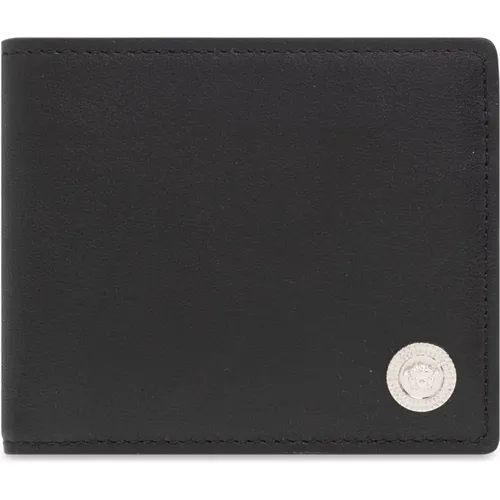Bifold wallet with logo , male, Sizes: ONE SIZE - Versace - Modalova
