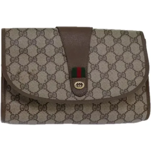 Pre-owned Clutches, female, , Size: ONE SIZE Pre-owned Leather clutches - Gucci Vintage - Modalova