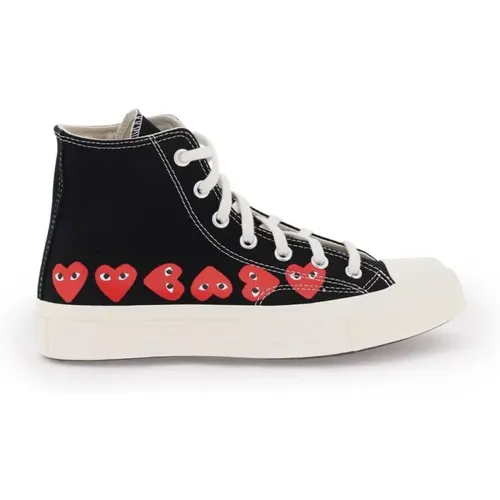 Multi Heart Hi Top Sneakers , Damen, Größe: 40 1/2 EU - Comme des Garçons Play - Modalova