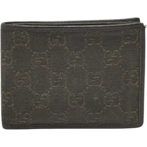 Pre-owned Wallets, male, , Size: ONE SIZE Pre-owned Canvas wallets - Gucci Vintage - Modalova