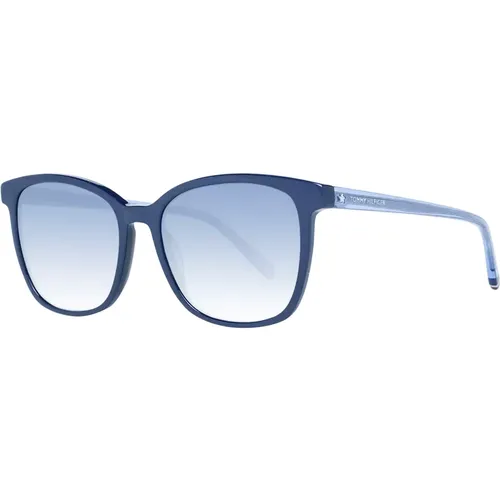 Blaue quadratische Sonnenbrille für Frauen , Damen, Größe: ONE Size - Tommy Hilfiger - Modalova