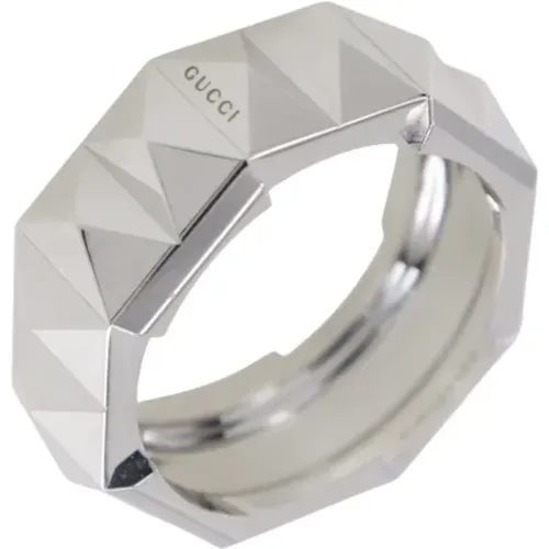 Pre-owned Jewellery, female, , Size: ONE SIZE Pre-owned White Gold rings - Gucci Vintage - Modalova