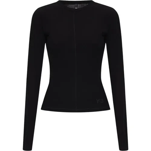 Top with logo , Damen, Größe: L - Y-3 - Modalova