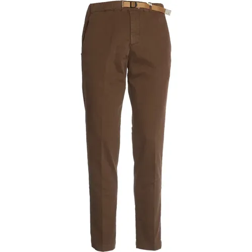 Braune Chino Hose Aw24 , Herren, Größe: L - White Sand - Modalova