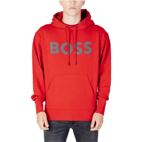 Hoodies, male, , Size: M Cotton Hoodie Sweater - Hugo Boss - Modalova