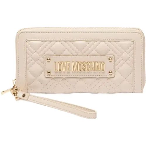 Wallets & Cardholders, female, , Size: ONE SIZE Ivory Wallets for Women - Love Moschino - Modalova