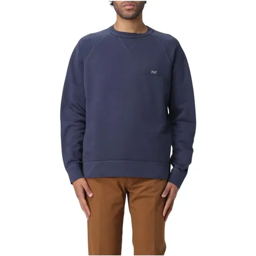 Sweatshirts, male, , Size: M Raglan Sweatshirt - Fay - Modalova