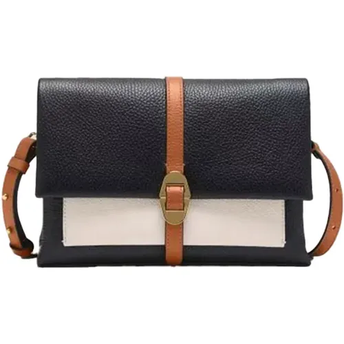 Leather Shoulder Bag with Divided Compartments , female, Sizes: ONE SIZE - Coccinelle - Modalova