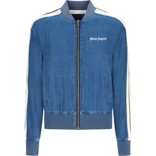 Bomber Jackets, female, , Size: XS Cotton Bomber Jacket - Palm Angels - Modalova