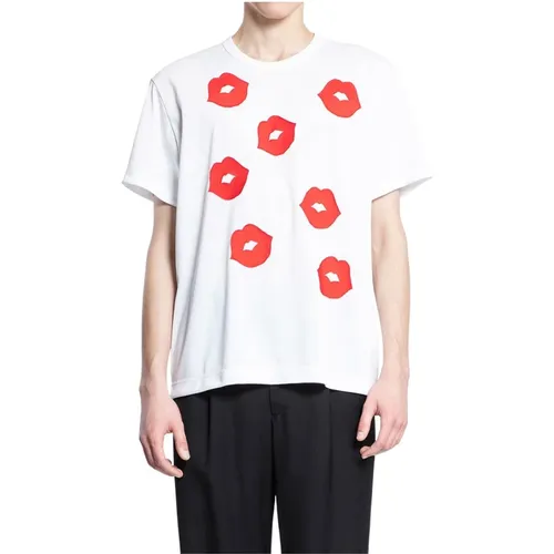 Graphic Print T-Shirt , male, Sizes: M - Comme des Garçons - Modalova