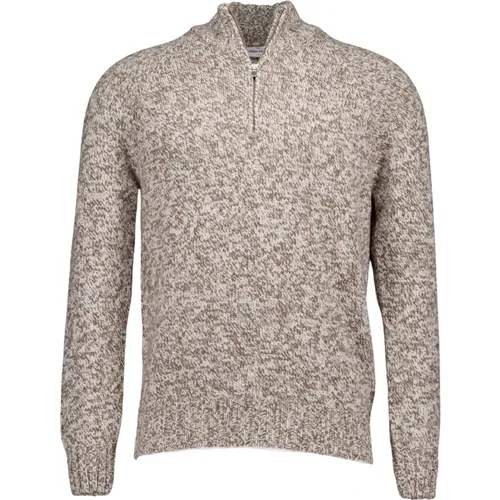 Turtlenecks, male, , Size: 2XL Taupe Sweater Style 10194/25713 - Gran Sasso - Modalova