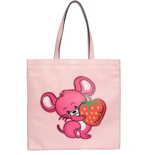 Shoulder Bags, female, , Size: ONE SIZE Strawberry Mouse Tote Bag - Moschino - Modalova