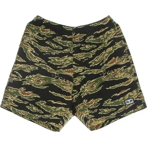 Camo Relaxed Shorts Tiger Print Lightweight , male, Sizes: XL - Obey - Modalova