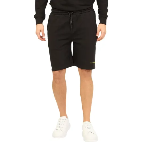 Schwarze Baumwoll-Bermuda-Shorts mit Kordelzug , Herren, Größe: L - Richmond - Modalova
