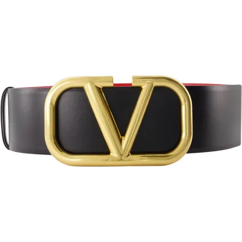 Reversible VLogo Leather Belt , female, Sizes: 70 CM - Valentino Garavani - Modalova