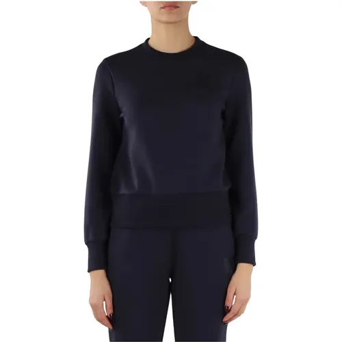 Scuba Fabric Sweatshirt with Logo Print , female, Sizes: S, L - Armani Exchange - Modalova