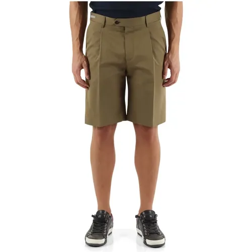 Cotton Linen Regular Fit Bermuda Shorts , male, Sizes: 3XL, 2XL, L, XL - Corneliani - Modalova