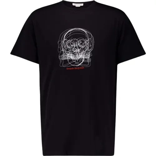 Grafitti Skull T-Shirt , male, Sizes: XL, L, M - alexander mcqueen - Modalova