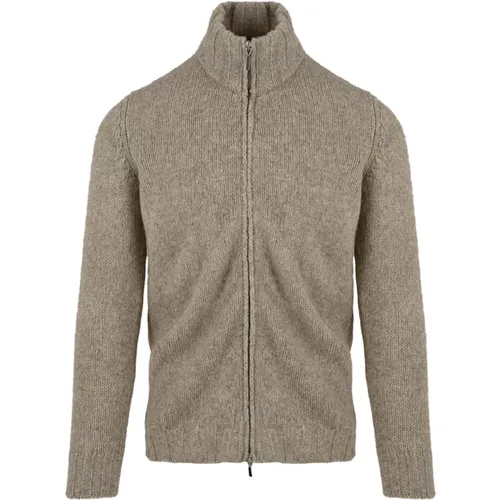 Full Zip Sweater in , male, Sizes: L, XL, 2XL - Filippo De Laurentiis - Modalova