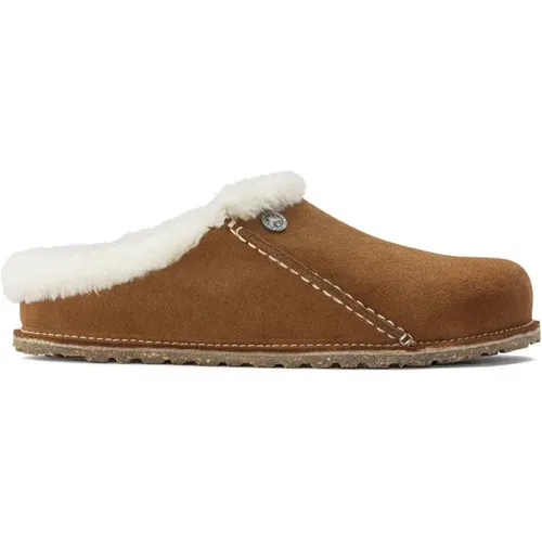 Gemütlicher Lammfell-Hausschuh mit herausnehmbarem Fußbett , Damen, Größe: 42 EU - Birkenstock - Modalova