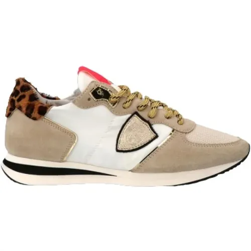 Sneakers, male, , Size: 4 US Tropez Womens Sneakers - Size 39, Animal Print - Philippe Model - Modalova