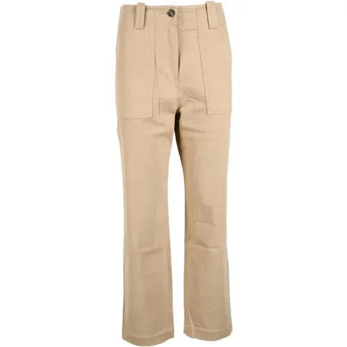 Cotton Elastane Weekend Pants , female, Sizes: 4XS, 2XS, L - Max Mara Weekend - Modalova