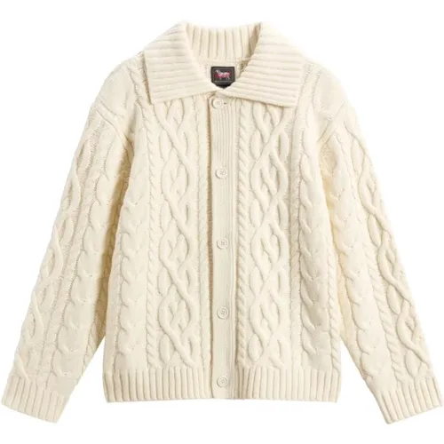 Cardigans, male, , Size: M Cable Knit Sweater - Woolrich - Modalova