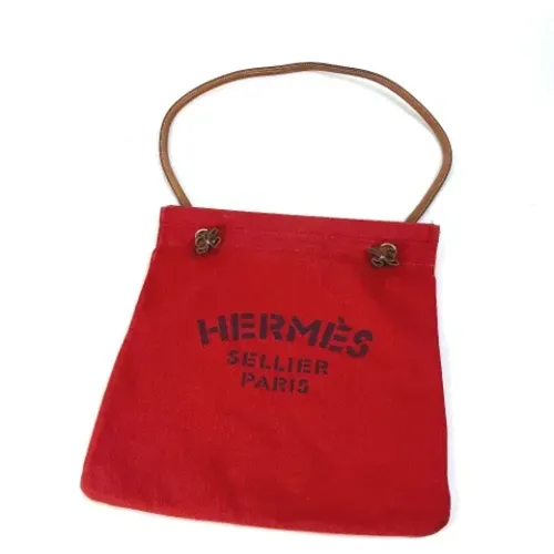 Pre-owned Cotton shoulder-bags , female, Sizes: ONE SIZE - Hermès Vintage - Modalova