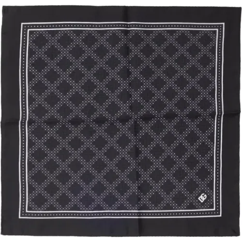 Pocket Scarves, male, , Size: ONE SIZE Geometric Print Pocket Square Pouch - Dolce & Gabbana - Modalova