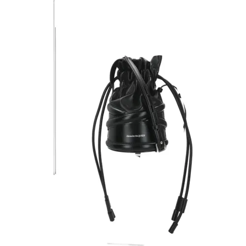 Leather Bucket Bag with Harness Design , female, Sizes: ONE SIZE - alexander mcqueen - Modalova