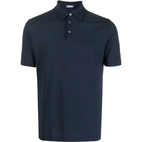 Blaue T-Shirts und Polos , Herren, Größe: XL - Zanone - Modalova
