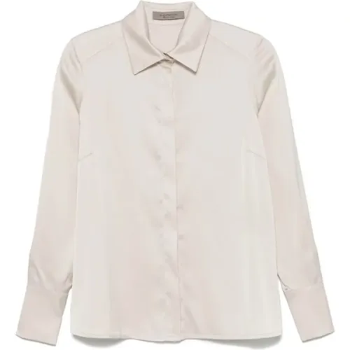 Satin Shirt with Classic Collar , female, Sizes: M, XS, S, XL - D.Exterior - Modalova