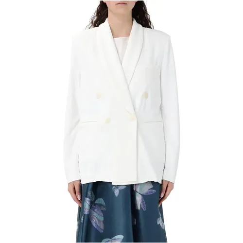 Blazers, female, , Size: S Double-Breasted Blazer - Emporio Armani - Modalova
