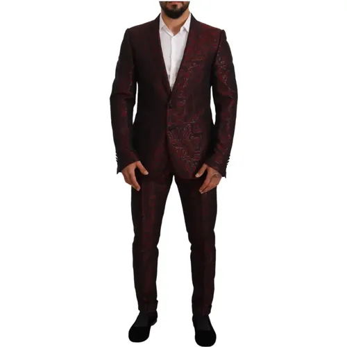 Sophisticated Single-Breasted Suit Set , male, Sizes: L - Dolce & Gabbana - Modalova