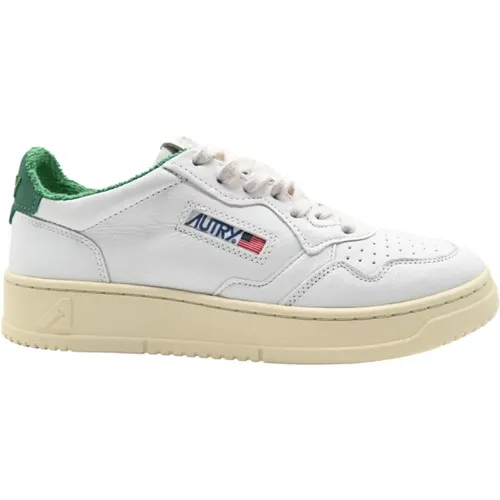 Green Leather Sneakers , male, Sizes: 10 UK, 11 UK - Autry - Modalova