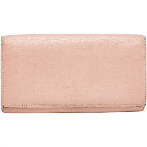 Pre-owned Wallets, female, , Size: ONE SIZE Pre-owned Leather wallets - Gucci Vintage - Modalova