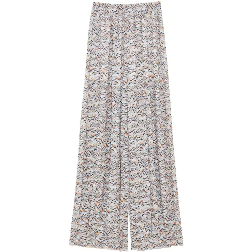 Wide Trousers, female, , Size: XS Tribal Print Wide Leg Palazzo Pants - PATRIZIA PEPE - Modalova